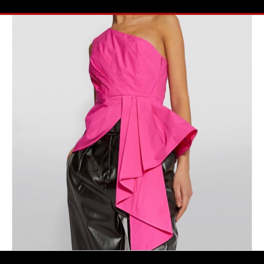 Self-portrait Fuchsia one shoulder top. New with tag! Size 2 - Picture 2 of 5